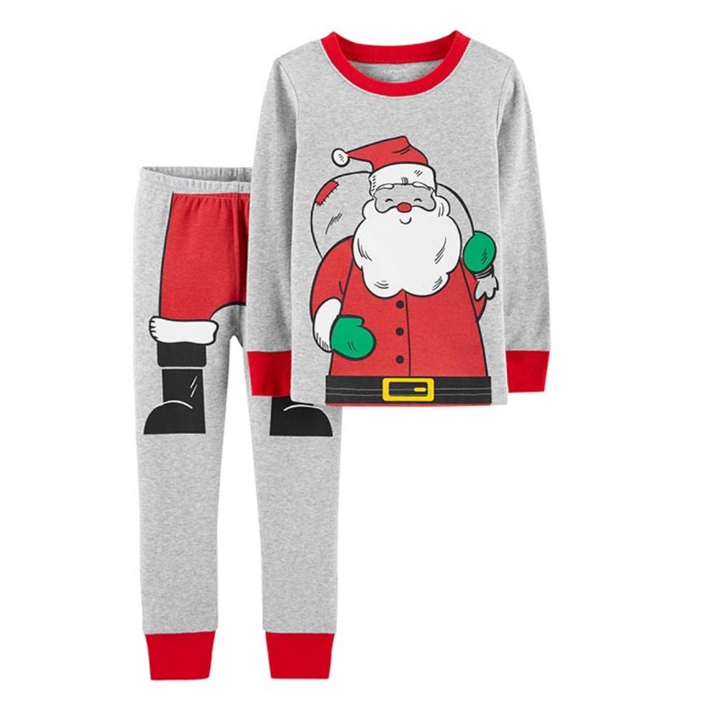 💕2/$30💕 2T NWT Carters Santa Claus Pajamas Set